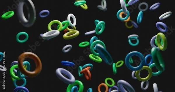 Obraz background with rings made in 3D