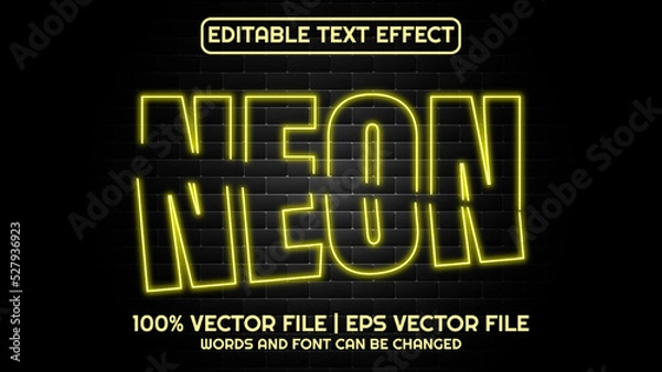 Obraz Editable text effect modern 3d and minimal font style