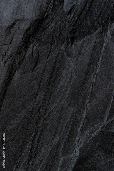Fototapeta Dark grey black slate background or texture.