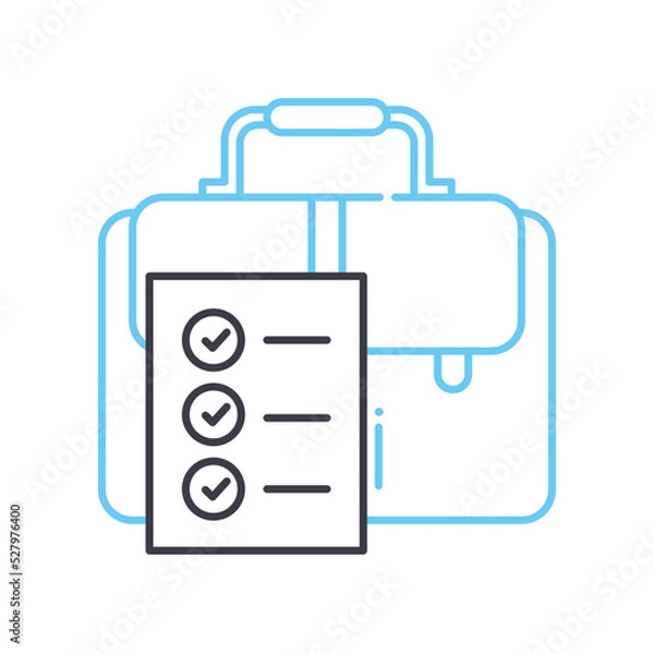 Fototapeta test line icon, outline symbol, vector illustration, concept sign