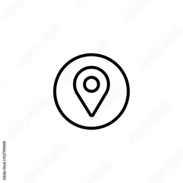 Fototapeta location, residence icon sign symbol design vector illustration high quality black style