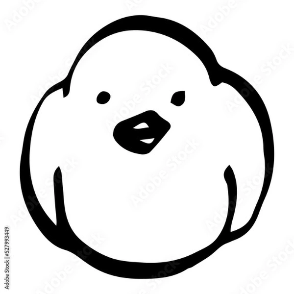 Obraz A simple hand drawn chick icon