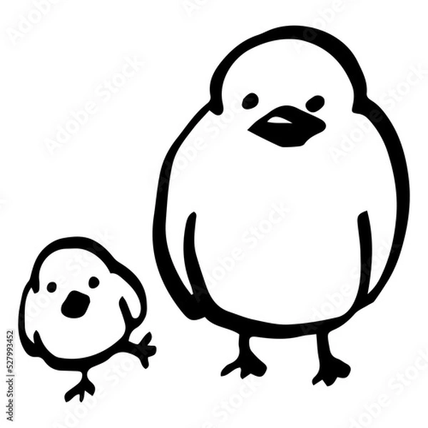 Obraz A simple hand drawn chick icon