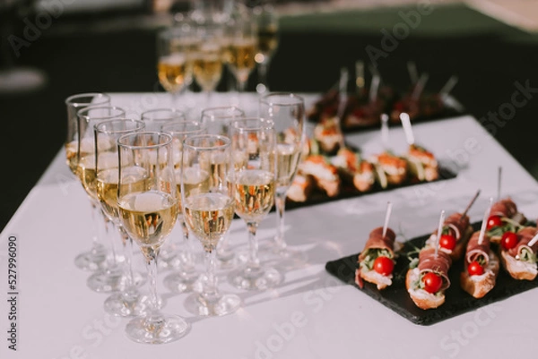 Obraz Celebration wedding Glasses Champaign 