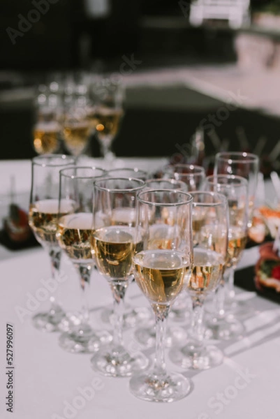 Fototapeta Celebration wedding Glasses Champaign 