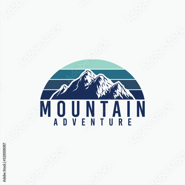 Fototapeta abstract mountain illustration logo, simple modern design vector