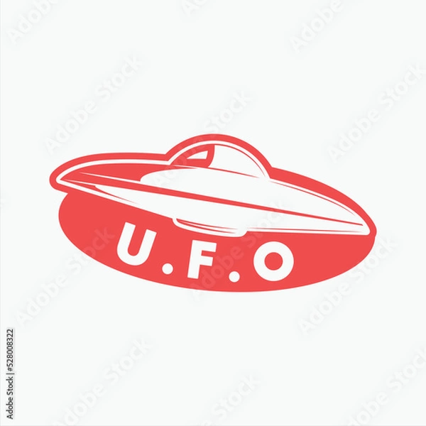 Fototapeta ufo illustration logo,space planet vector design