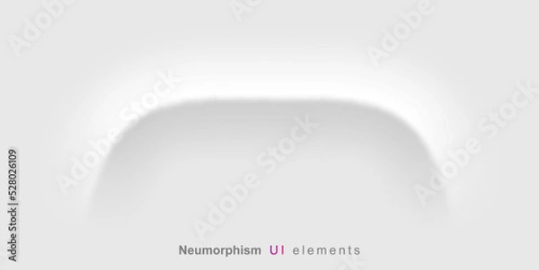 Fototapeta Neumorphism style liquid interface background. Neumorphism User interface design.