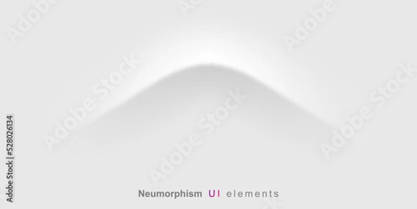 Fototapeta Neumorphism style liquid interface background. Neumorphism User interface design.
