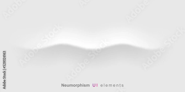 Fototapeta Neumorphism style liquid interface background. Neumorphism User interface design.