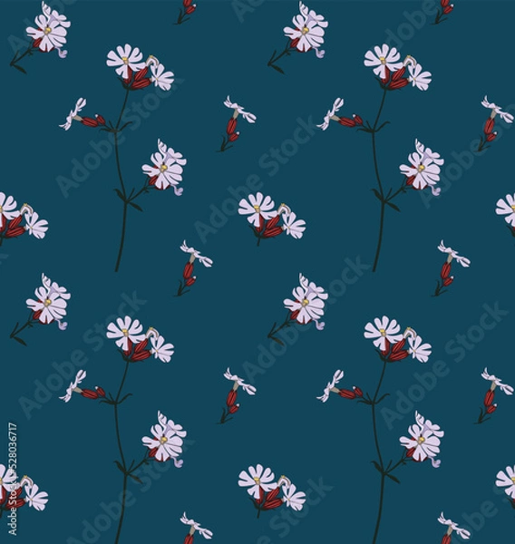 Obraz Seamless colored natural pattern consisting of flowers
