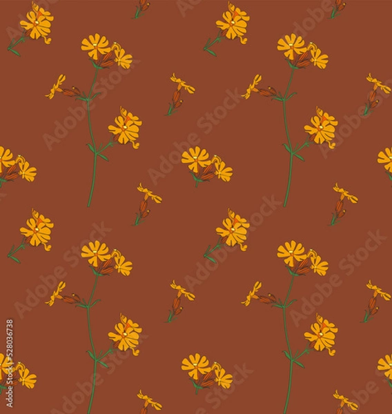 Obraz Seamless colored natural pattern consisting of flowers
