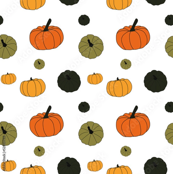 Obraz Seamless colorful pattern with halloween pumpkins
