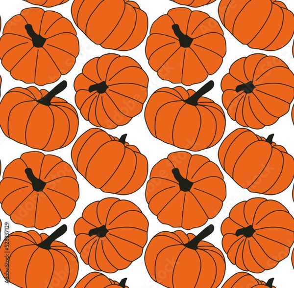 Obraz Seamless colorful pattern with halloween pumpkins
