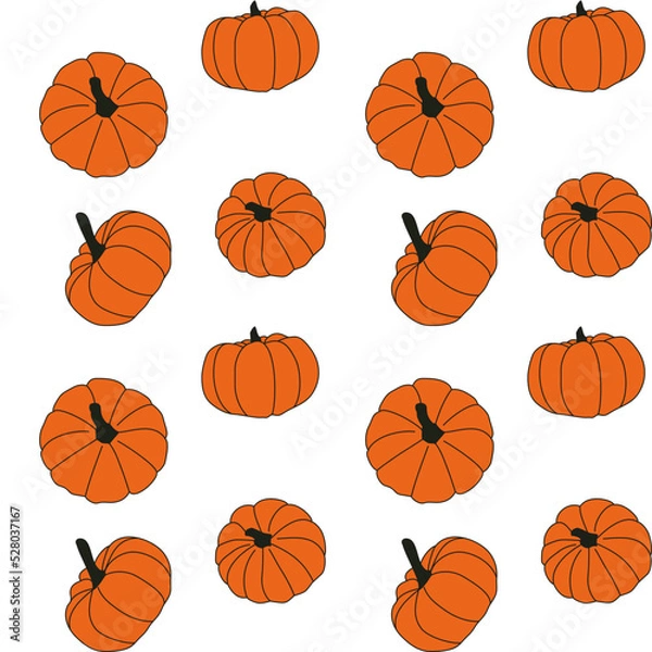 Obraz Seamless colorful pattern with halloween pumpkins
