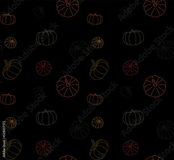 Obraz Seamless colorful pattern with halloween pumpkins
