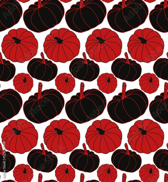 Obraz Seamless colorful pattern with halloween pumpkins
