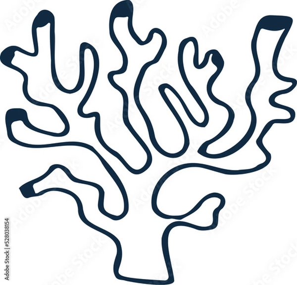 Obraz Outline Illustration of Corals