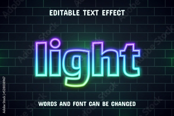 Fototapeta Light text - neon text effect