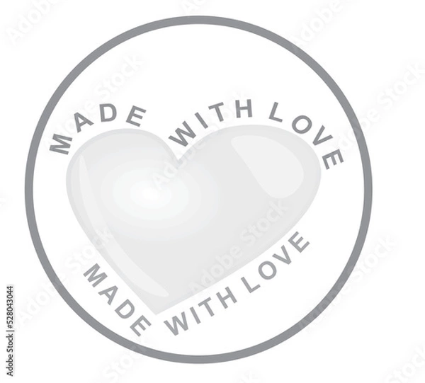 Obraz Made with love  stamp. vector