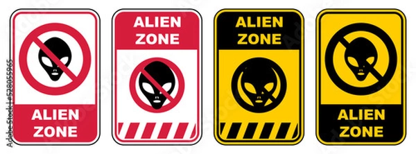 Obraz Alien Zone Sign Vector