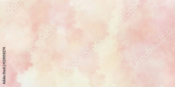 Fototapeta Abstract watercolor Blue sky with clouds and Abstract watercolor digital art painting for texture background. Abstract blue sky Water color background, Illustration, texture for design