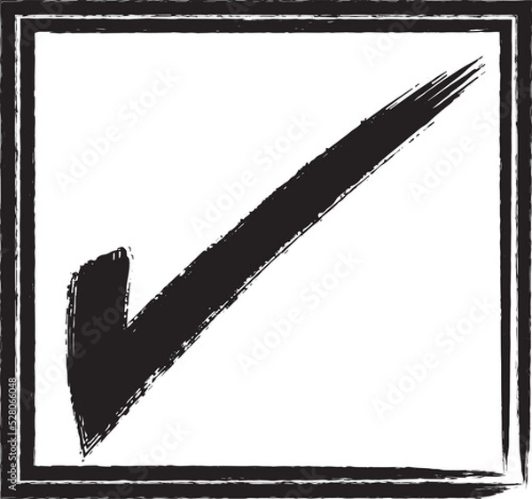 Obraz Check Mark Brush Stroke