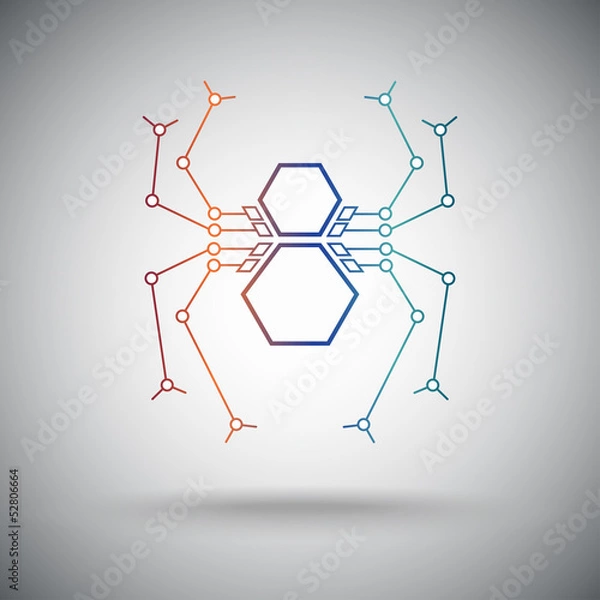 Fototapeta Nanobot spider gradient