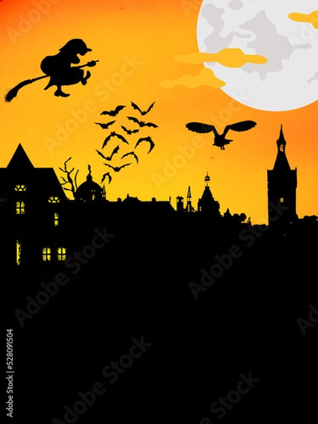 Obraz halloween background with castle