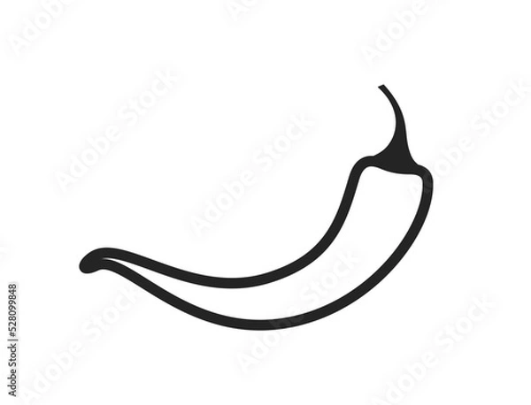 Fototapeta chili pepper line icon. spice and piquancy symbol