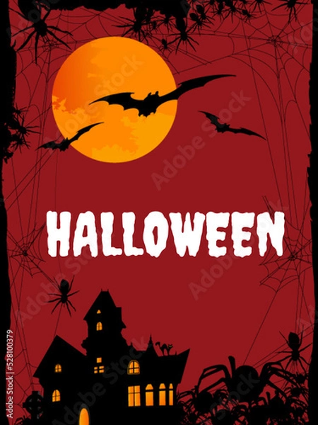 Obraz HALLOWEEN background with bats