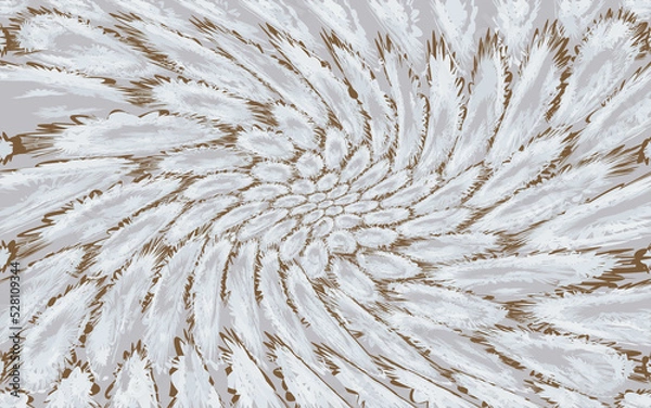 Obraz close up of a feather white and brown pattern graphic art design wallpaper