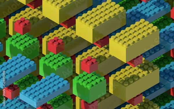 Obraz background made of colorful blocks cubes graphic art design
