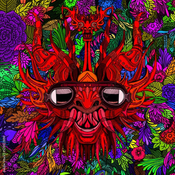 Obraz Mask & Flowers Series 1