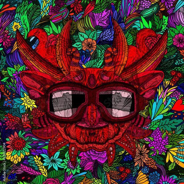 Fototapeta Mask & Flowers Series 2