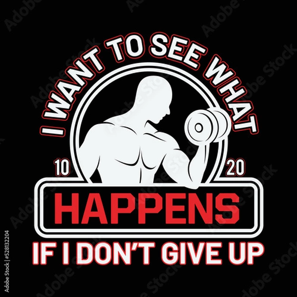 Fototapeta gym t shirt design vector