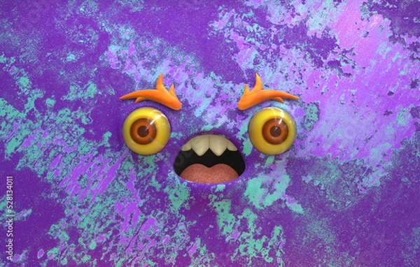Fototapeta 3D Faces render emote image creature surprised wonder 