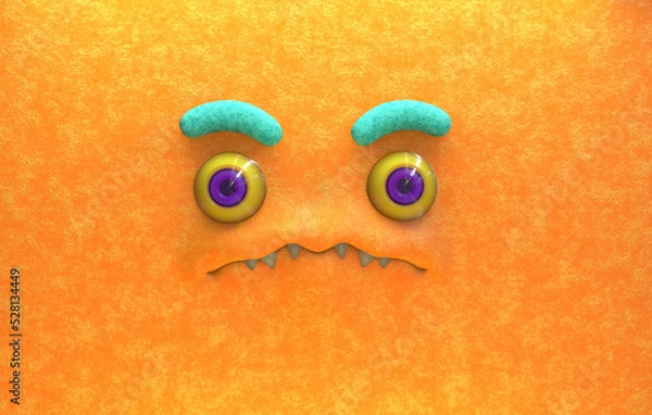 Fototapeta 3D Faces render emote image monster upset angry 