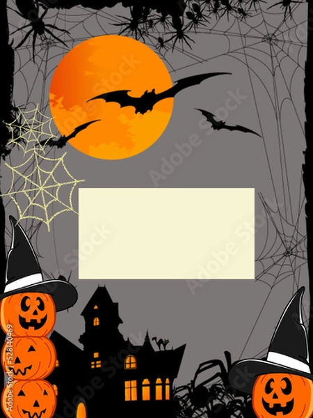 Obraz halloween background with pumpkin