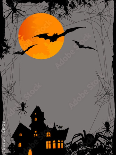 Obraz halloween background with pumpkin