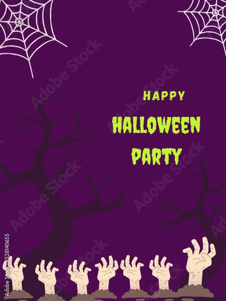 Obraz halloween background with bats