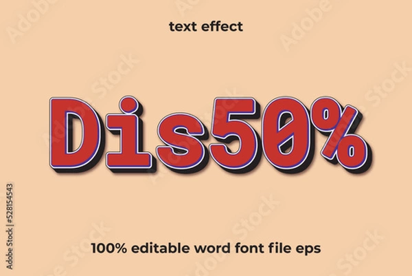 Obraz text effect discont