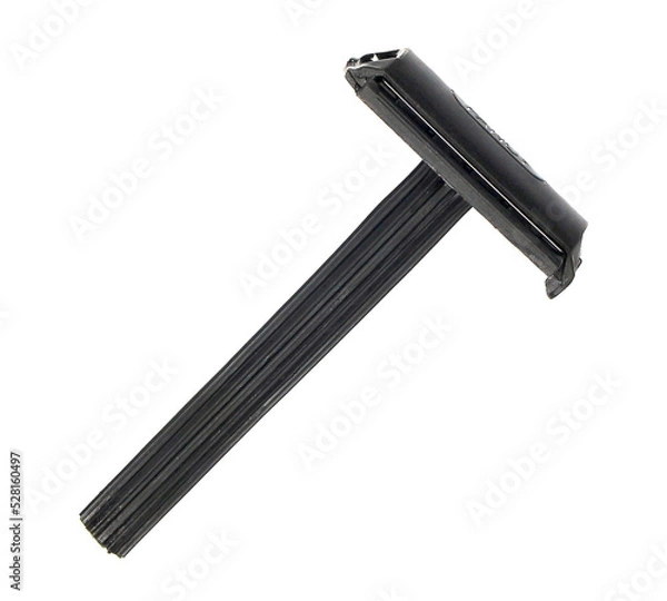 Fototapeta Black safety razor on transparent background png file
