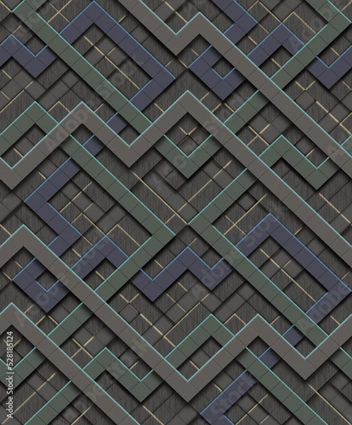 Obraz Abstract geometric pattern with lines, rhombuses Seamless background. Graphic modern pattern