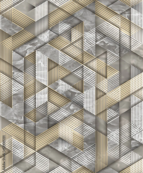 Obraz Abstract geometric pattern with lines, rhombuses Seamless background. Graphic modern pattern