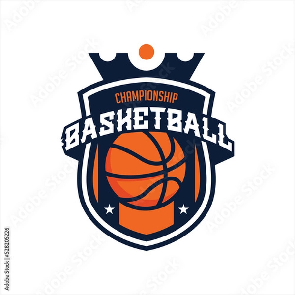 Fototapeta Basketball Badge Logo Design Templates | Sport Team Identity Vector Illustrations isolated on white Background