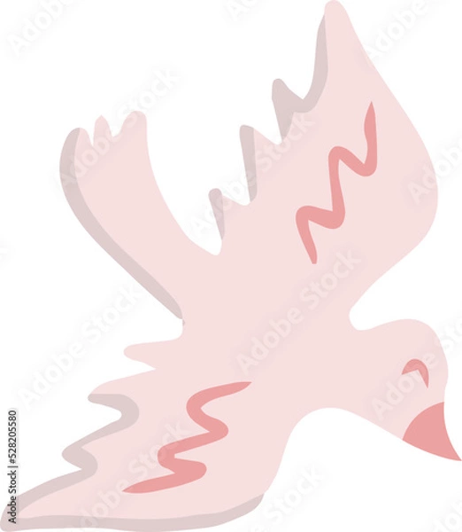 Fototapeta Hand Drawn valentine's day bird illustration