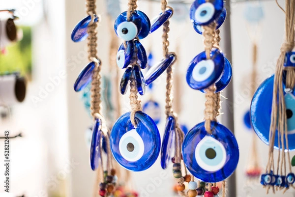 Obraz The Evil eye, souvenir from holiday. The most common to buy in the Mediterranean destinations such eg Greece, Turkey, Italy etc.