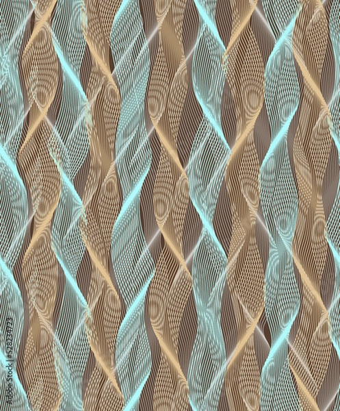 Obraz Background with a pattern of wave lines. Wavy lines pattern, grid, seamless