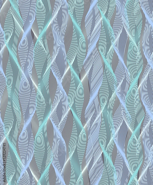 Obraz Background with a pattern of wave lines. Wavy lines pattern, grid, seamless